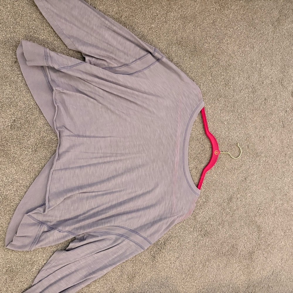Free People Lavender Long Sleeve Top